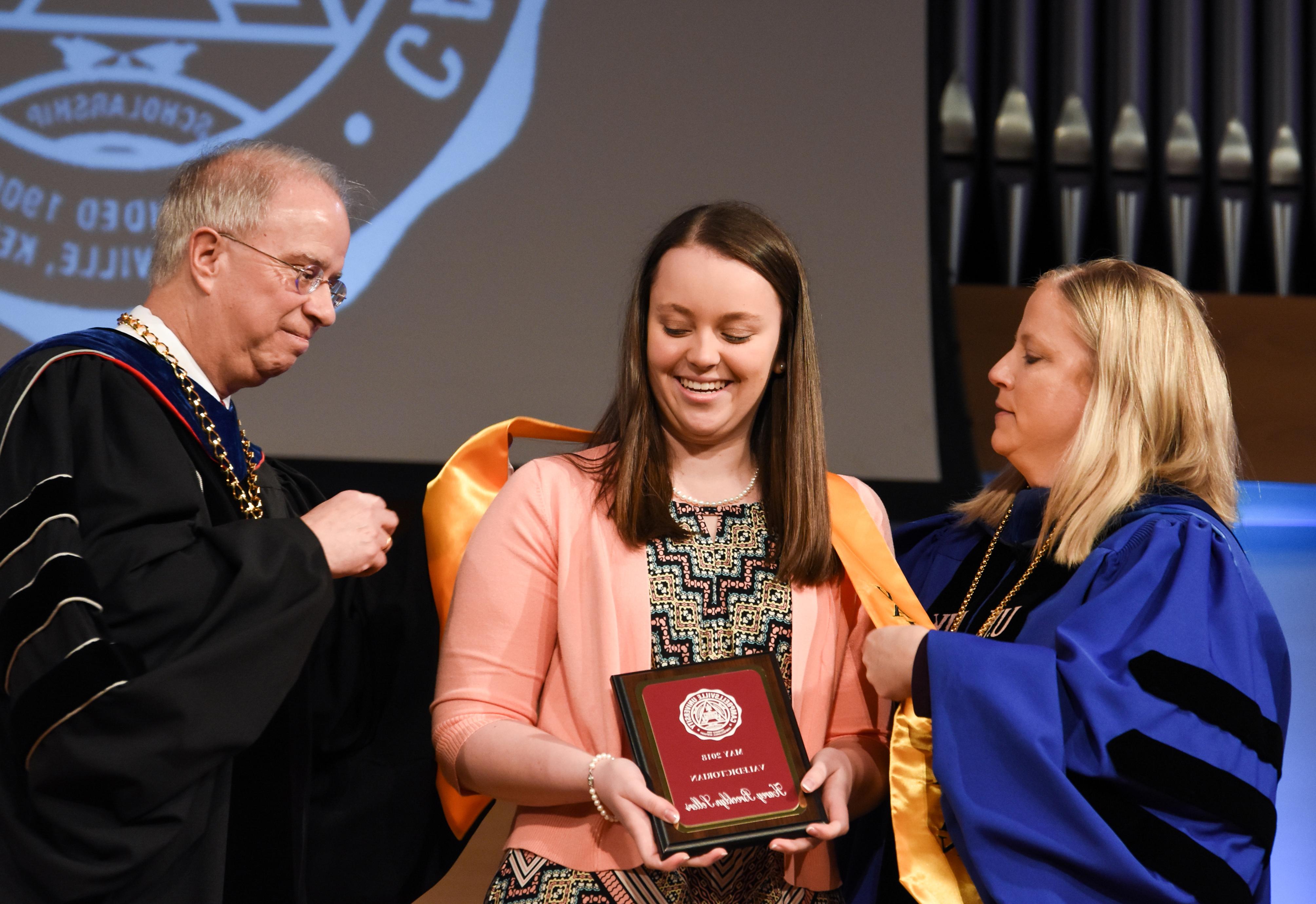     Karey Sellers, Liberty, Ky., is one of the co-valedictorians of the Campbellsville University graduating class who was honored at Honors and Awards Day. (Campbellsville University Photo by Joshua Williams) 