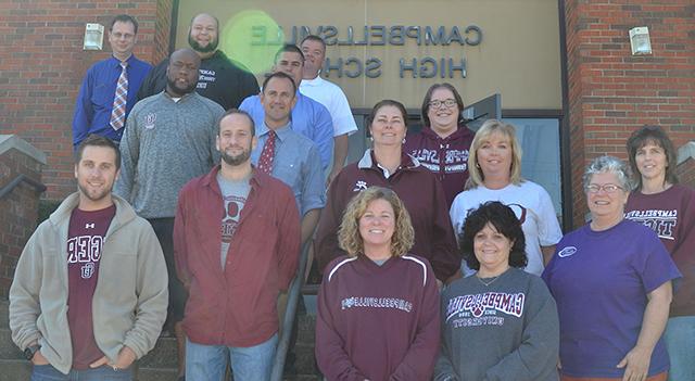 Several CHS teachers and administrators in a group photo