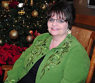 Gina Sears during the Campbellsville University  Employee Christmas lunch. (Campbellsville University Photo by Linda Waggener)